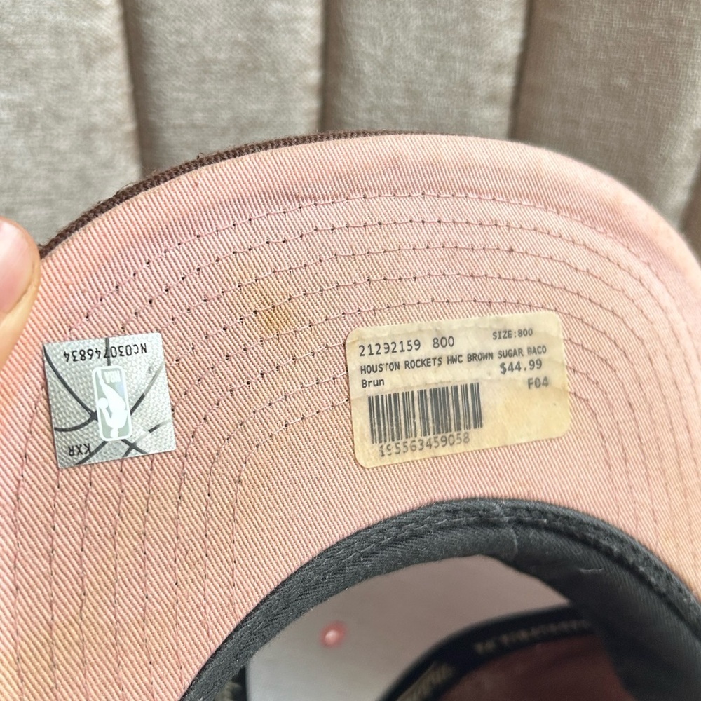 Houston Rockets Brown Sugar Bacon Fitted 8 Mitchell and Ness Ball Cap - Picture 3 of 3